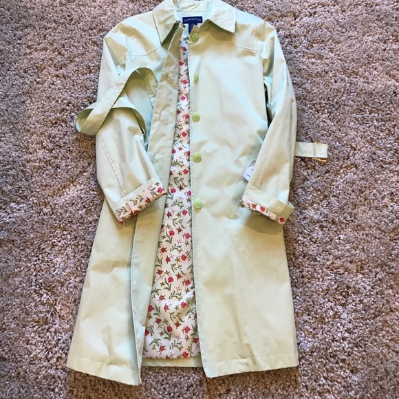 Charter Club Jackets & Blazers - Pale green trench coat.